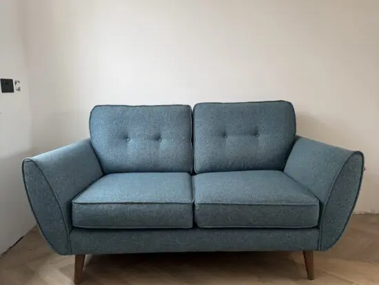 French Connection Zinc Blue 2 Seater Sofa - Great Condition