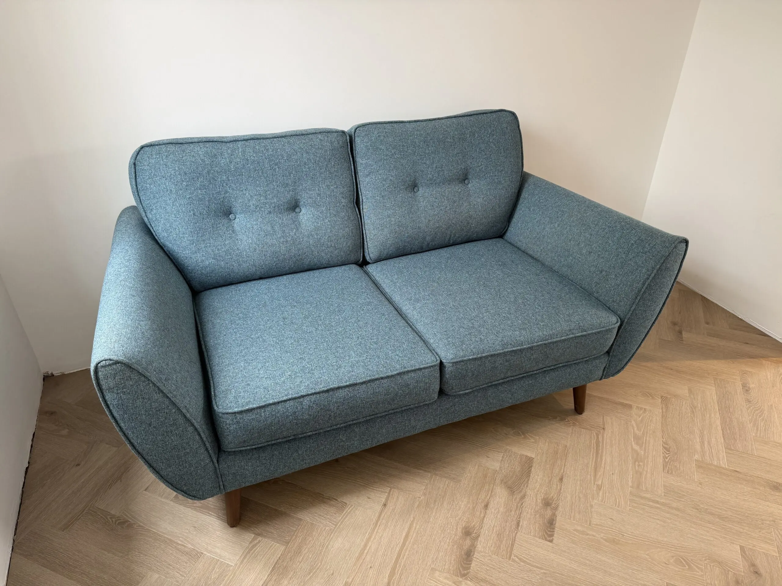 French Connection Zinc Blue 2 Seater Sofa - Great Condition