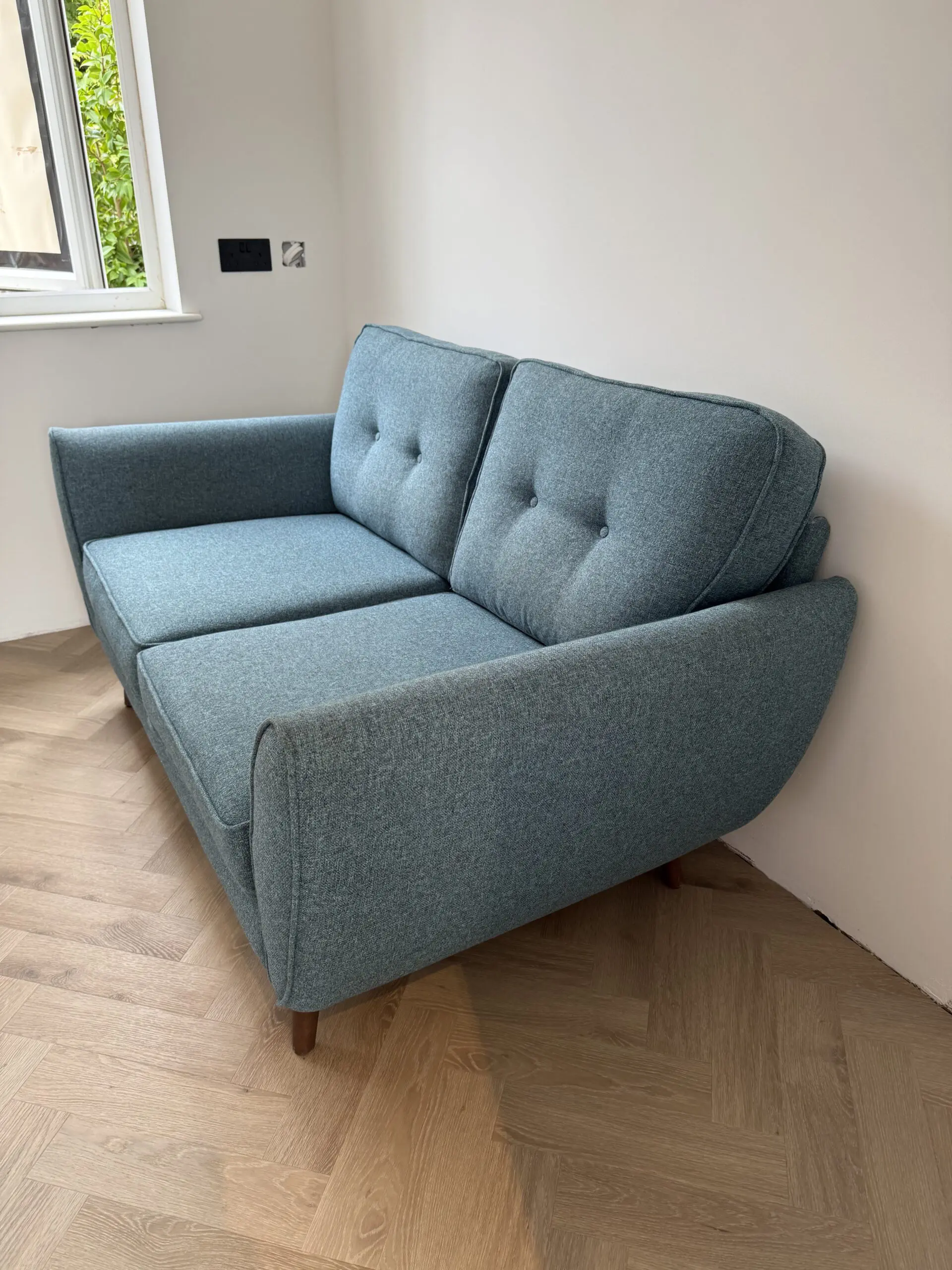 French Connection Zinc Blue 2 Seater Sofa - Great Condition
