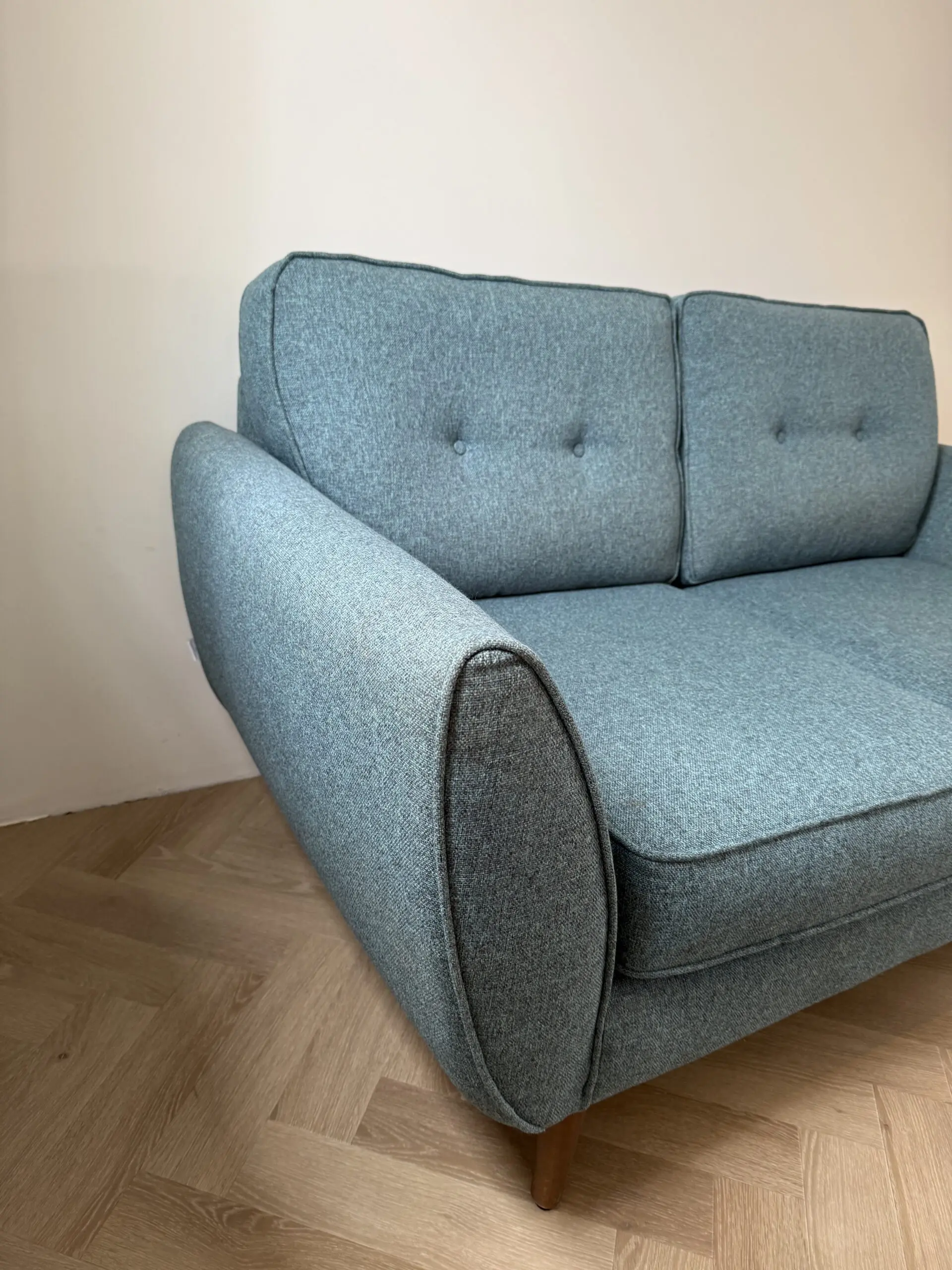 French Connection Zinc Blue 2 Seater Sofa - Great Condition