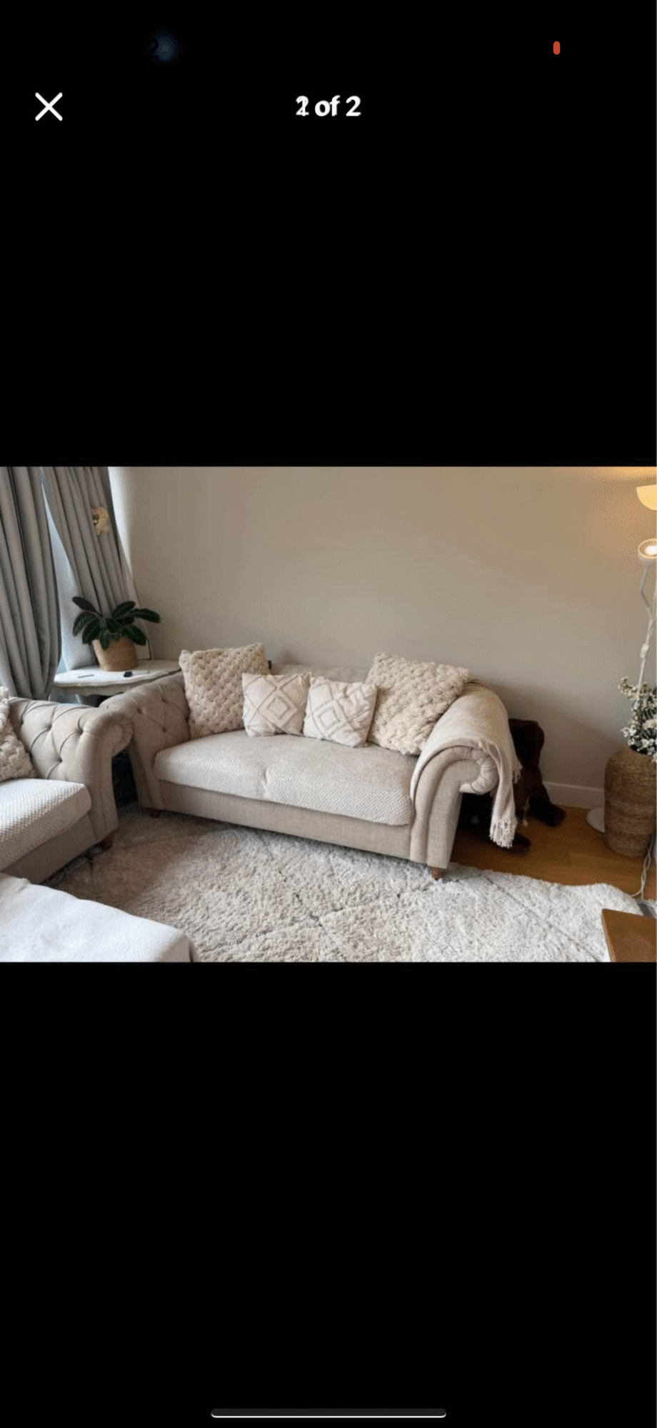 Next Gosford Sofas and Ottoman Pouffe