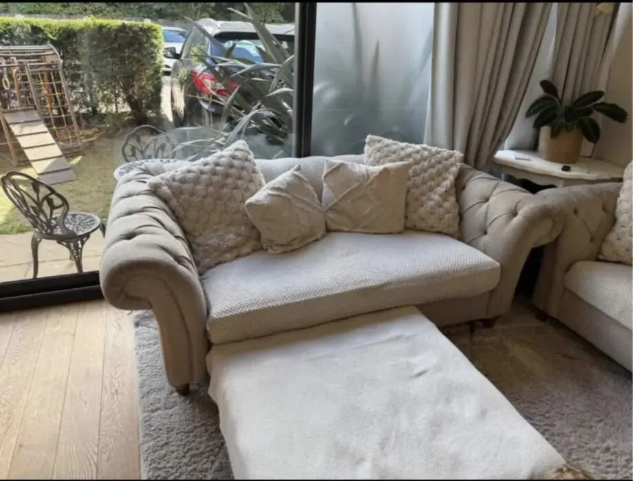Next Gosford Sofas and Ottoman Pouffe