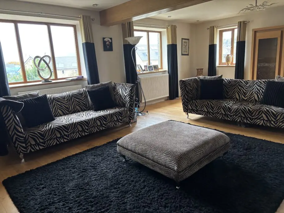 Two DFS Three Seater Sofas and a buffet