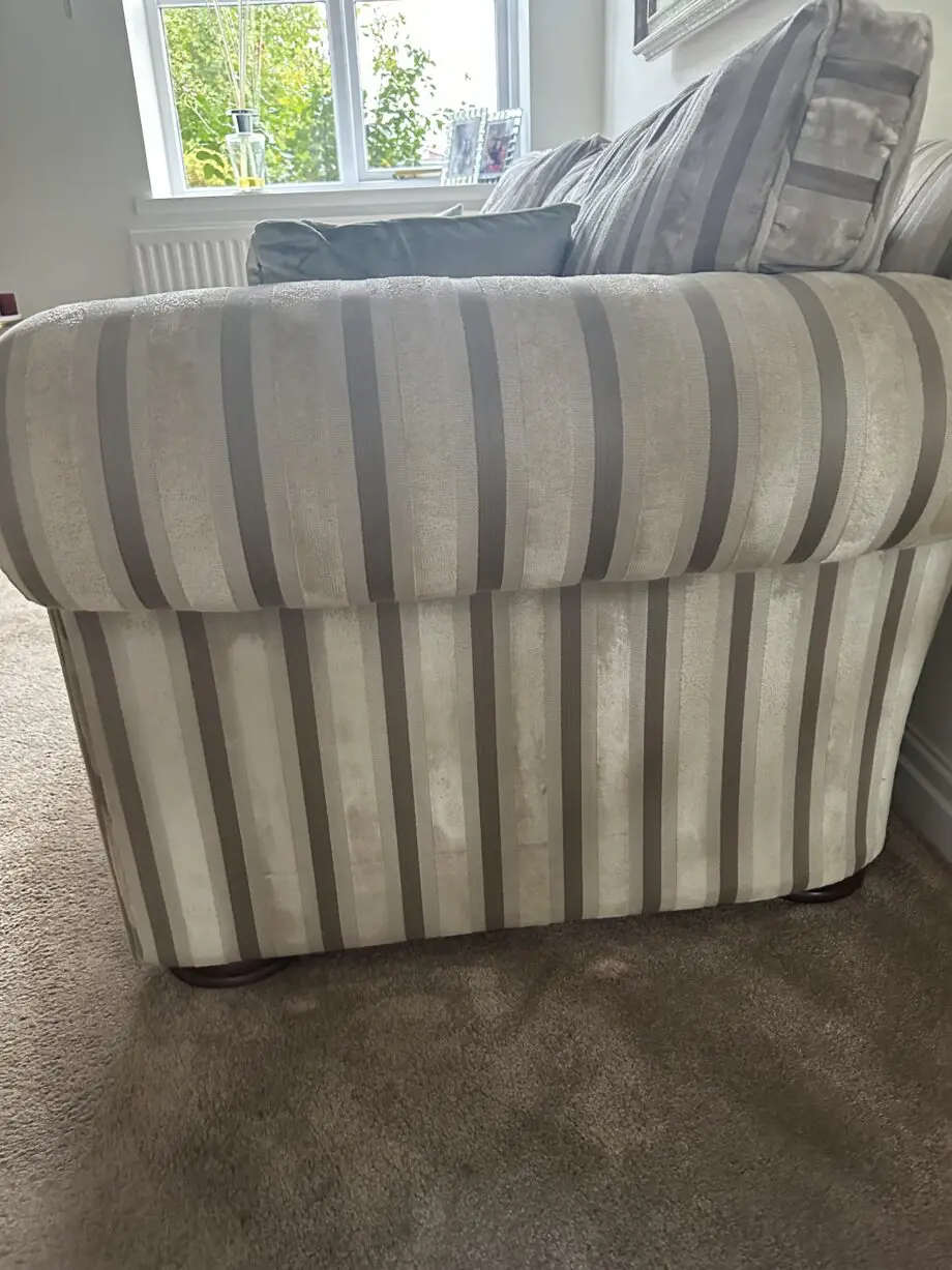 Duresta sofa cream beige with taupe stripe