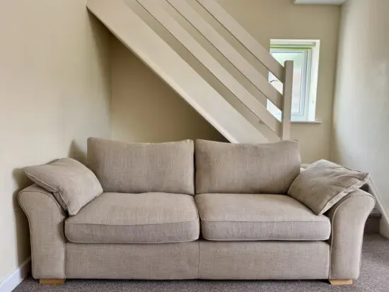 Next cream 3-seater sofa