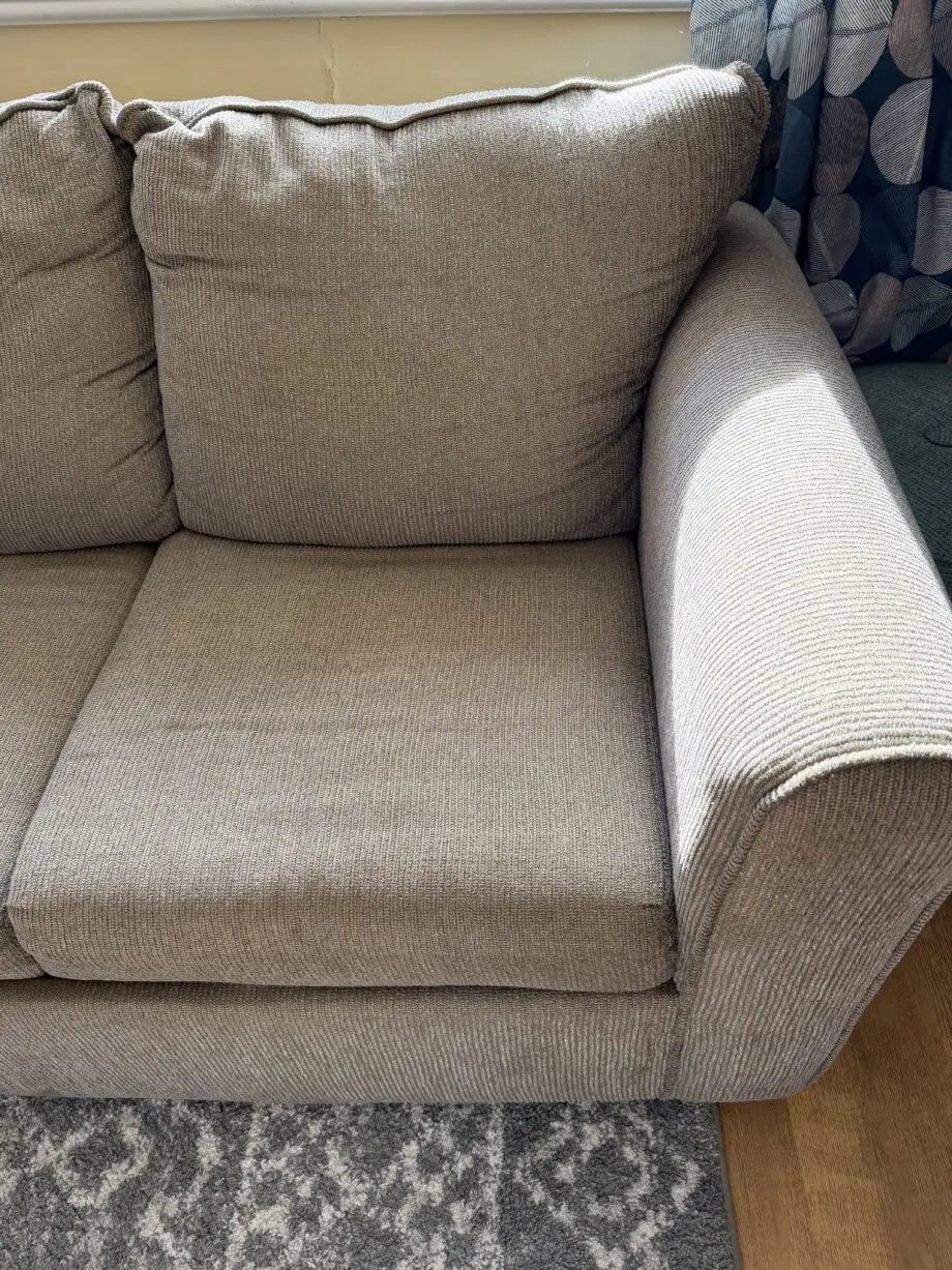 3 Seater Green Grey Sofa with fold out double bed Serta Brand