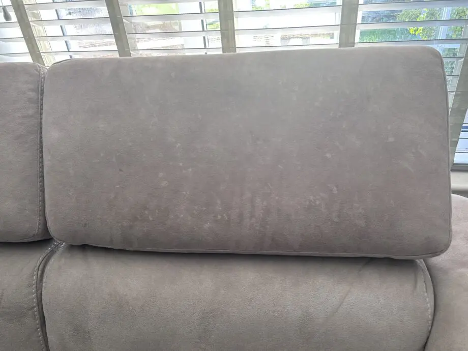DFS Taupe Corner Sofa with Triangular Footsool