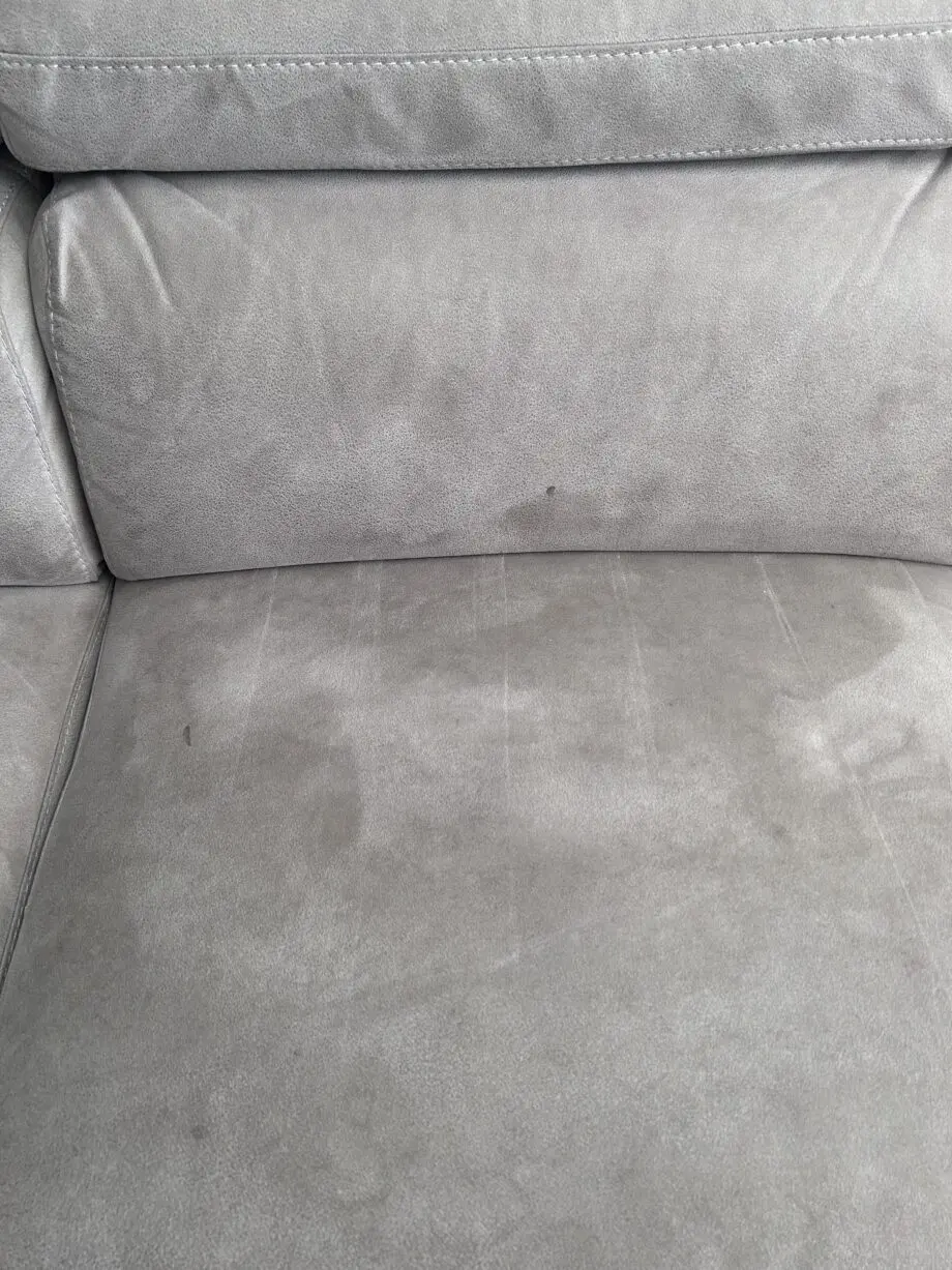 DFS Taupe Corner Sofa with Triangular Footsool