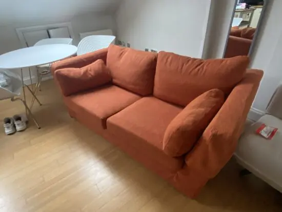Orange comfy sofa to give away