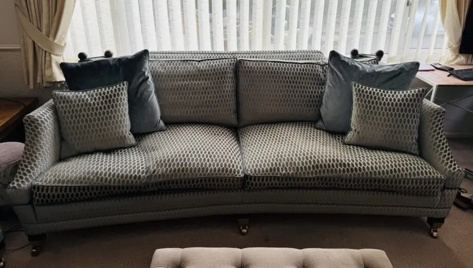 Duresta Hornblower Sofas in blue/grey with drop sides