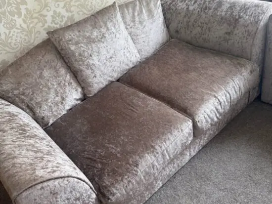 2 set of Sofas - crushed velvet
