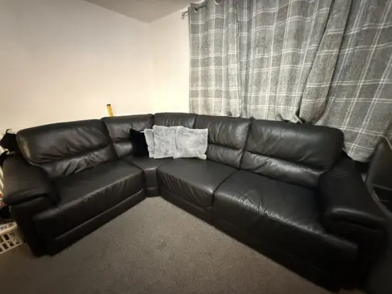 It’s a Italian leather sofa with footstool