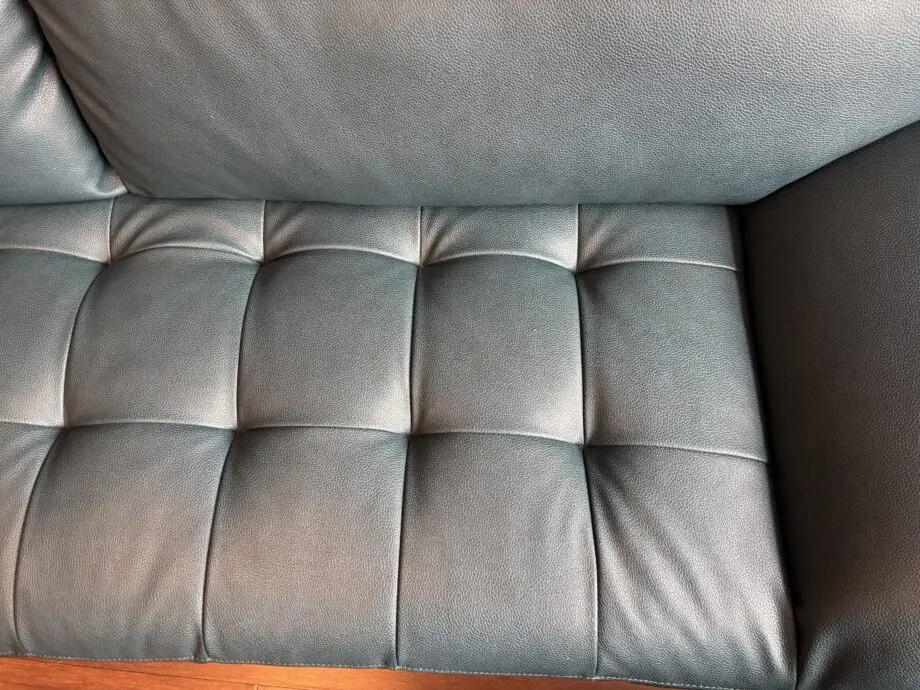 Dfs steel blue 3 seater sofa