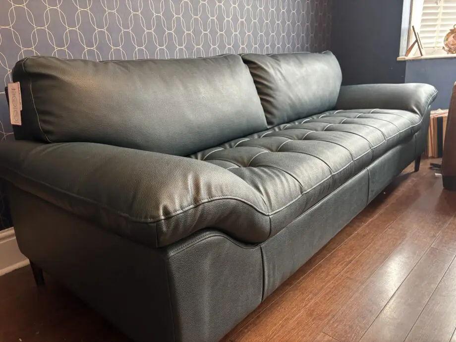 Dfs steel blue 3 seater sofa