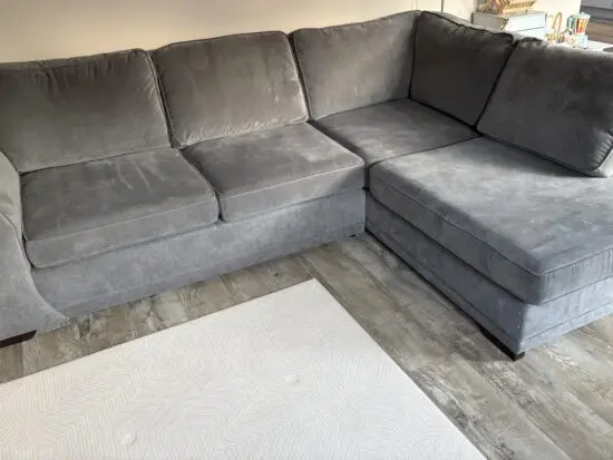 DFS Grey Orka corner sofa