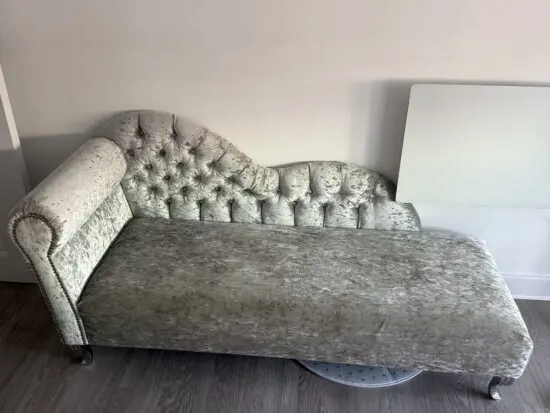 Crush velvet sofa