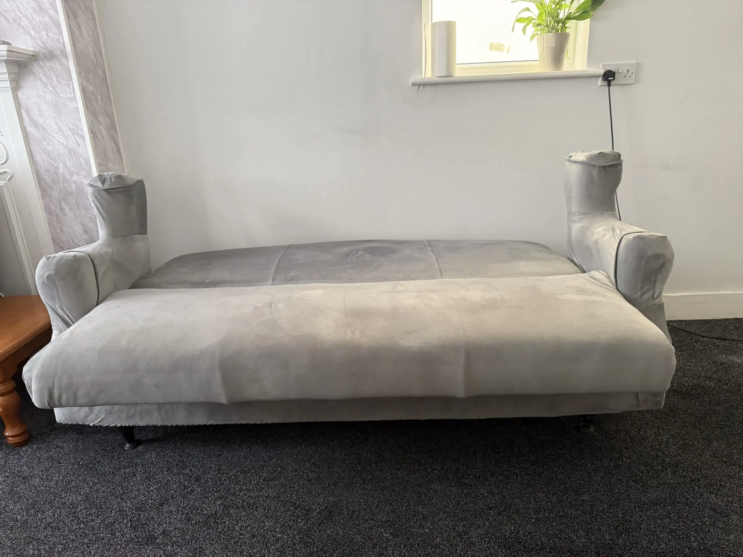 Stylish Grey 3-Seater Sofa Bed with Storage – Excellent Condition