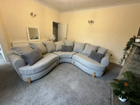 DFS Boucle Curved Corner Sofa