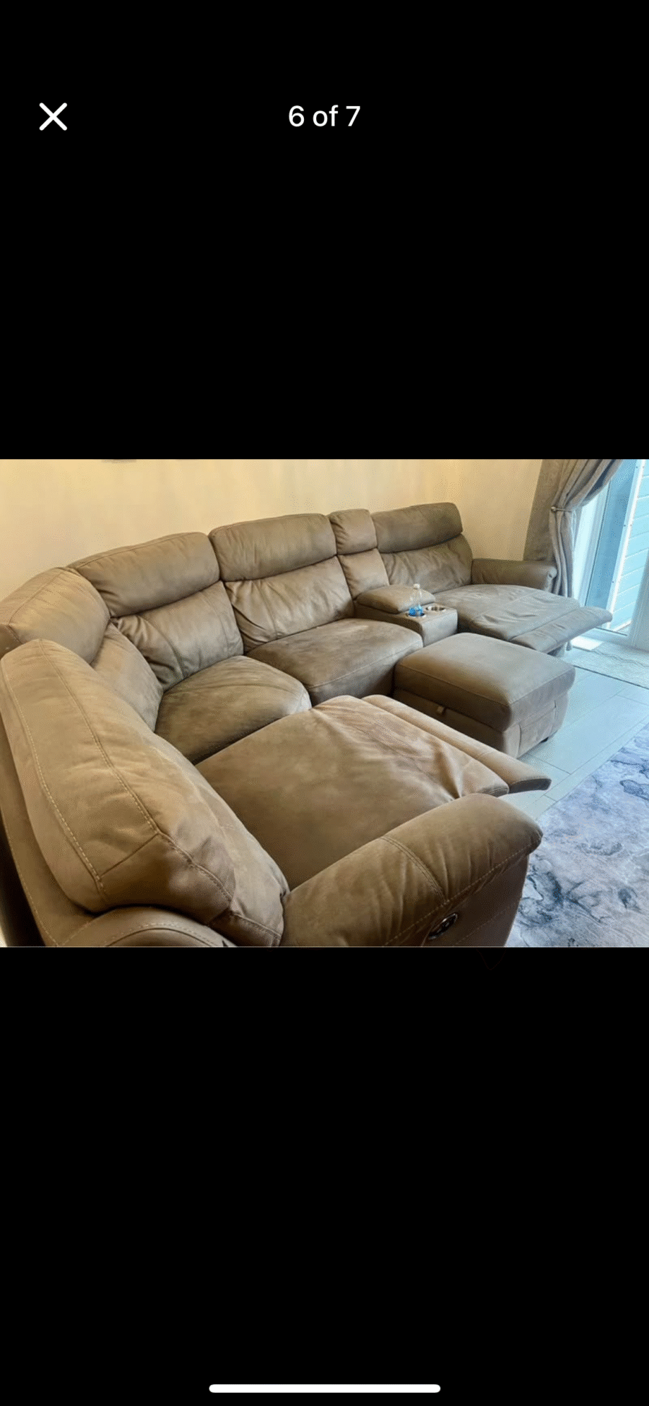 DFS Grey Corner Sofa with storage footstool