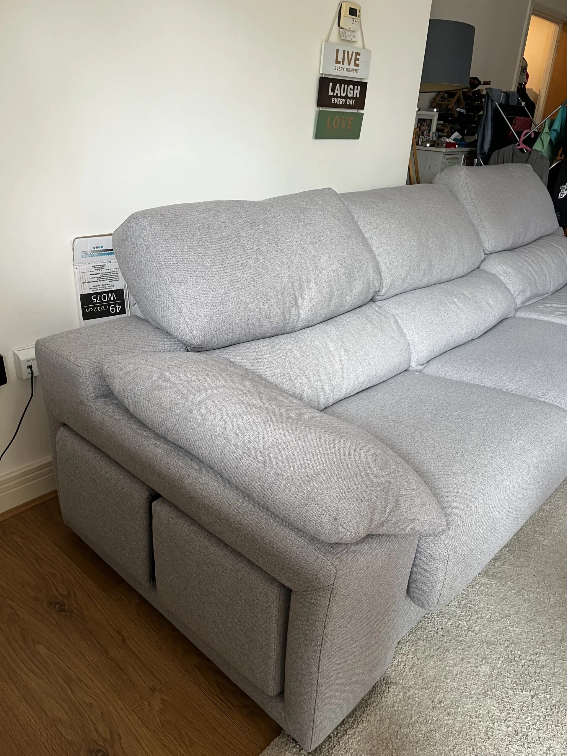 Sofa bed with storage and stools