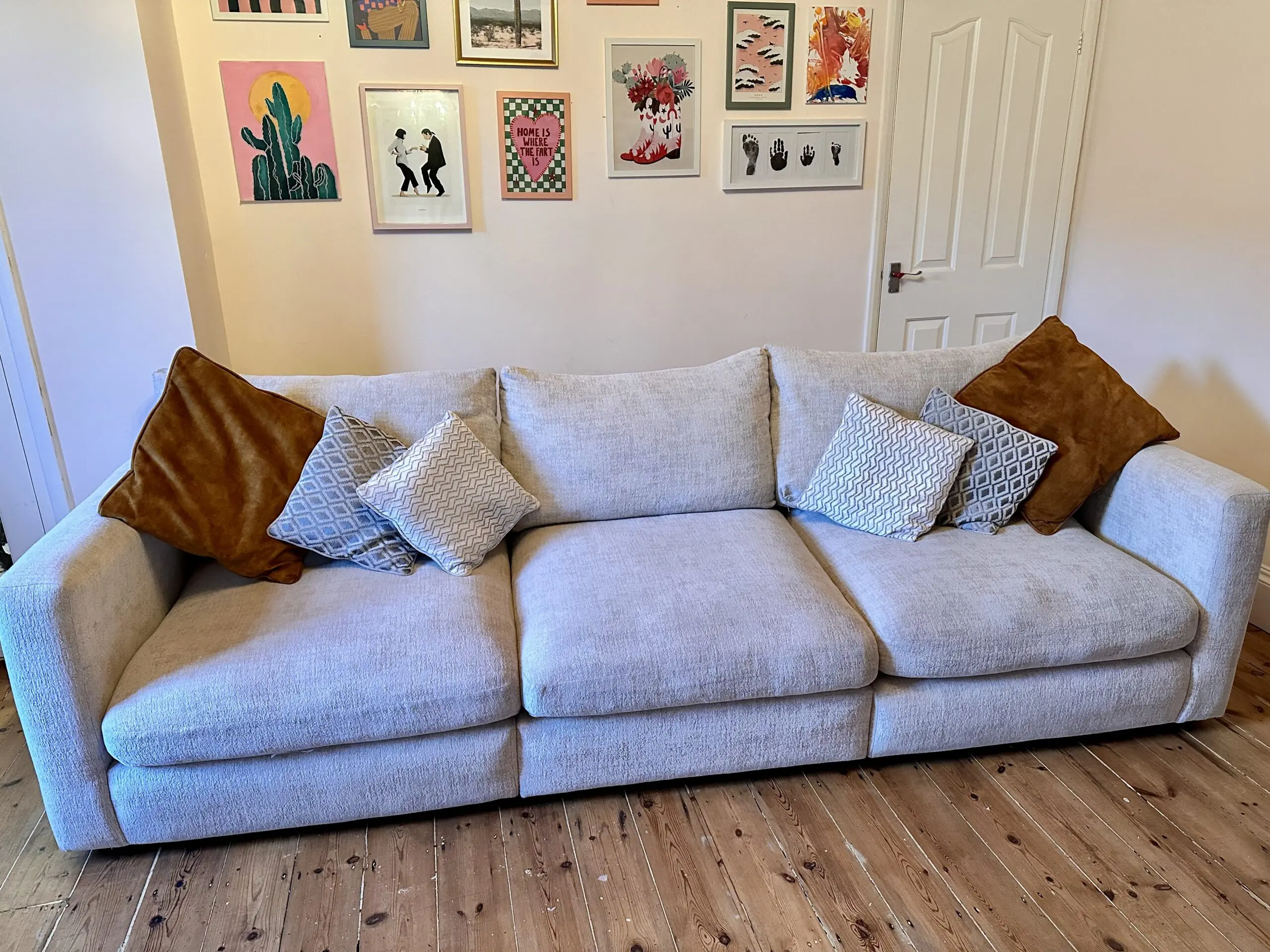 Oak furniture land MALVERN Modular beige 3 Seat Sofa