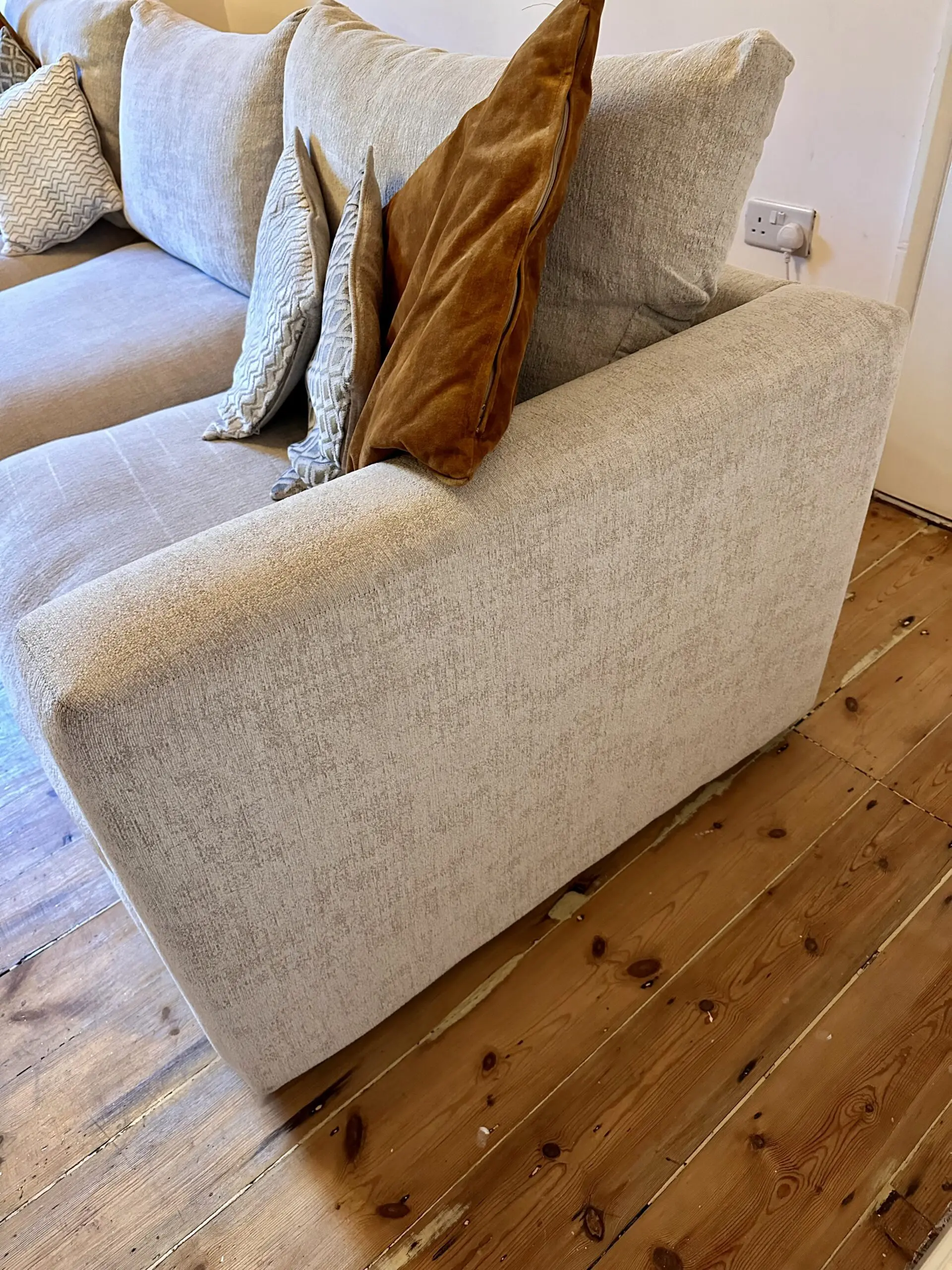 Oak furniture land MALVERN Modular beige 3 Seat Sofa