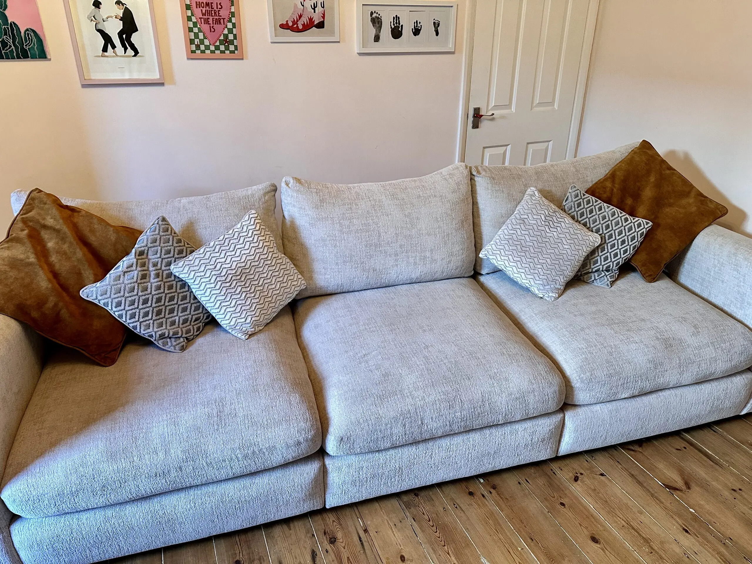 Oak furniture land MALVERN Modular beige 3 Seat Sofa