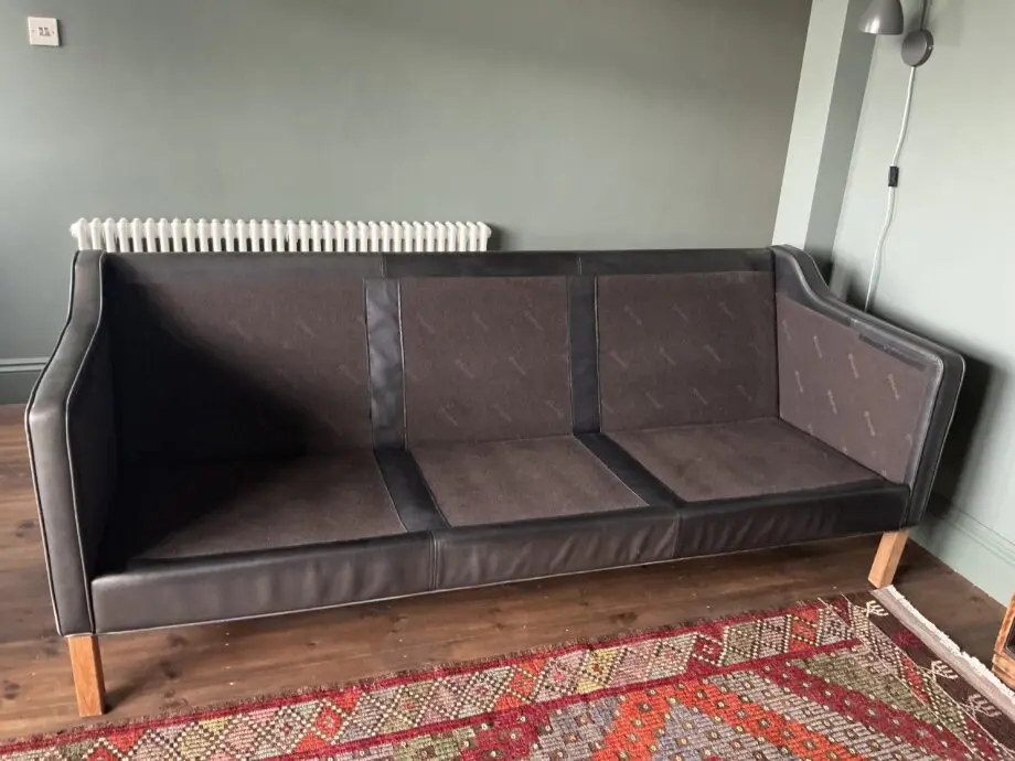 Vintage leather Danish Hurup mid-century modern