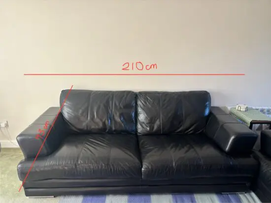 Leather sofa set