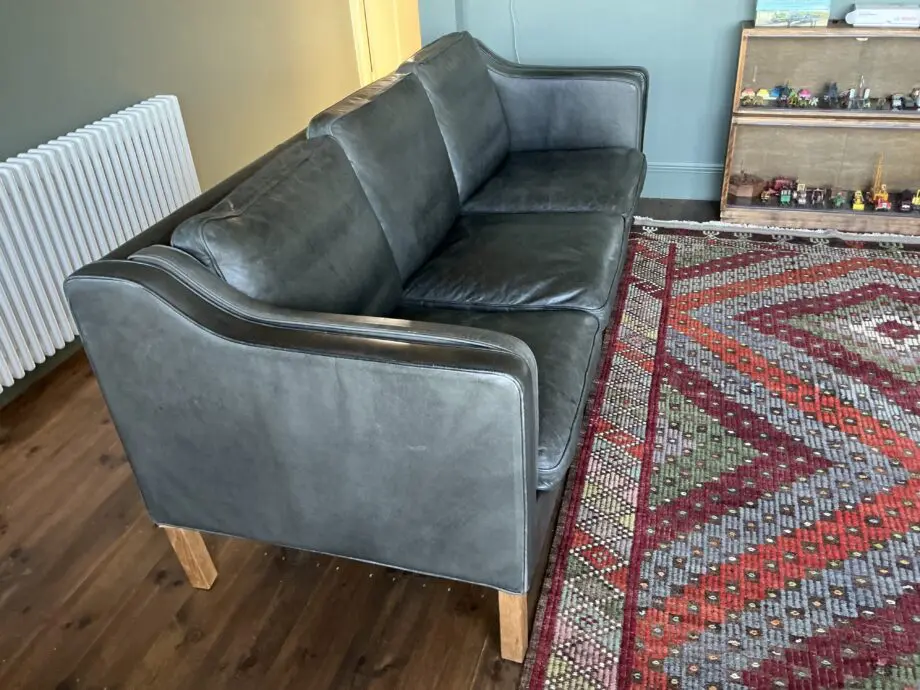 Vintage leather Danish Hurup mid-century modern