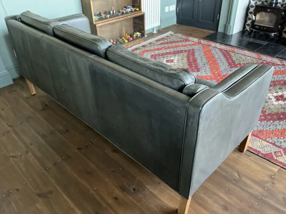 Vintage leather Danish Hurup mid-century modern