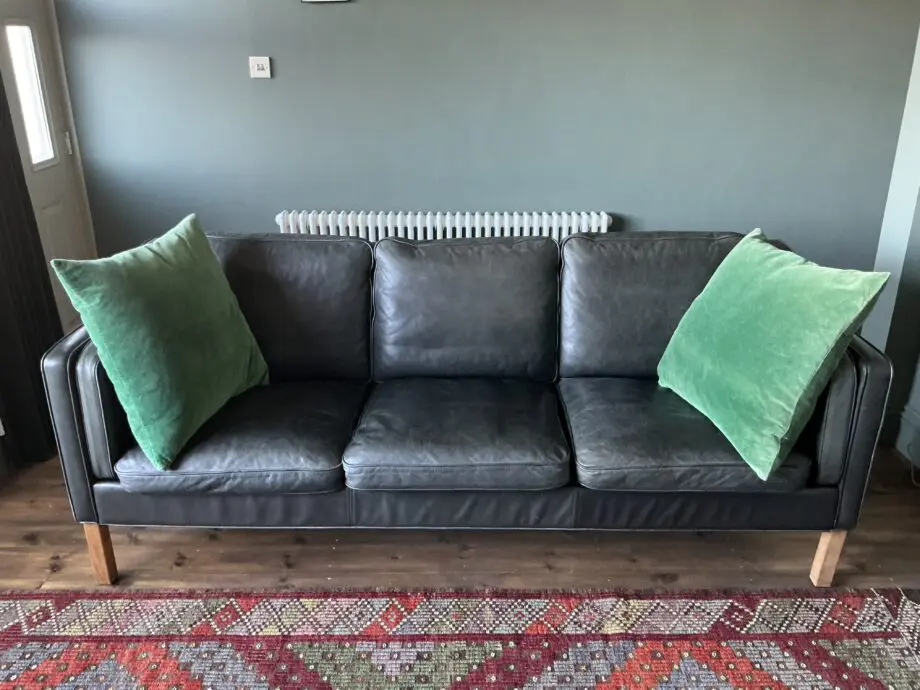 Vintage leather Danish Hurup mid-century modern