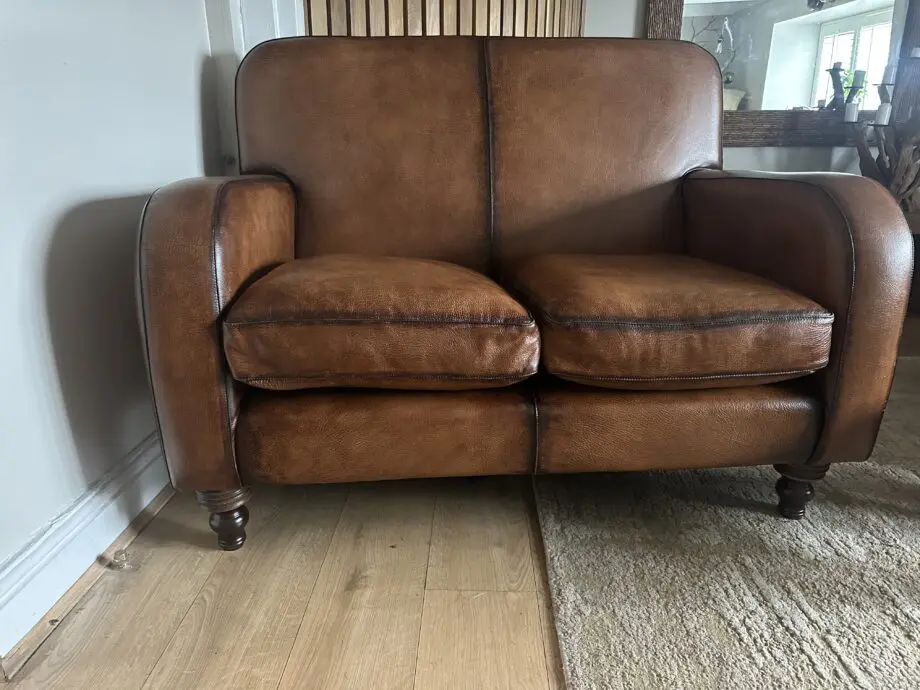 Vintage Sofa Company Wilbur Aniline Leather 2 seater sofa