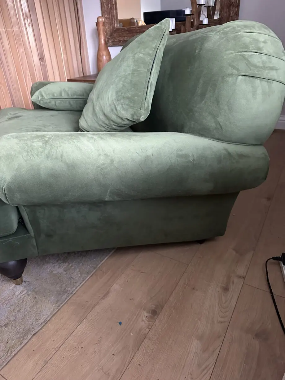 Swoon Willows Loveseat, Fern Green Easy Velvet
