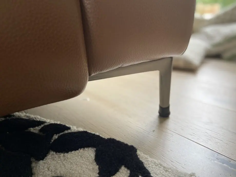 Leather reclining three seater sofa and chair