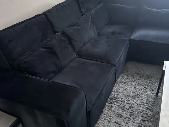 Broadgate Corner Sofa in Black