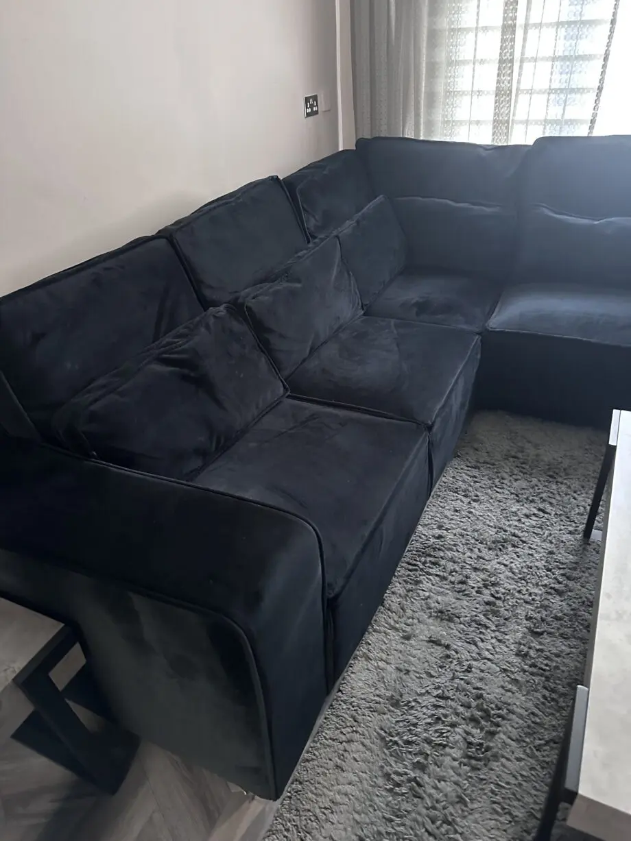 Broadgate Corner Sofa in Black