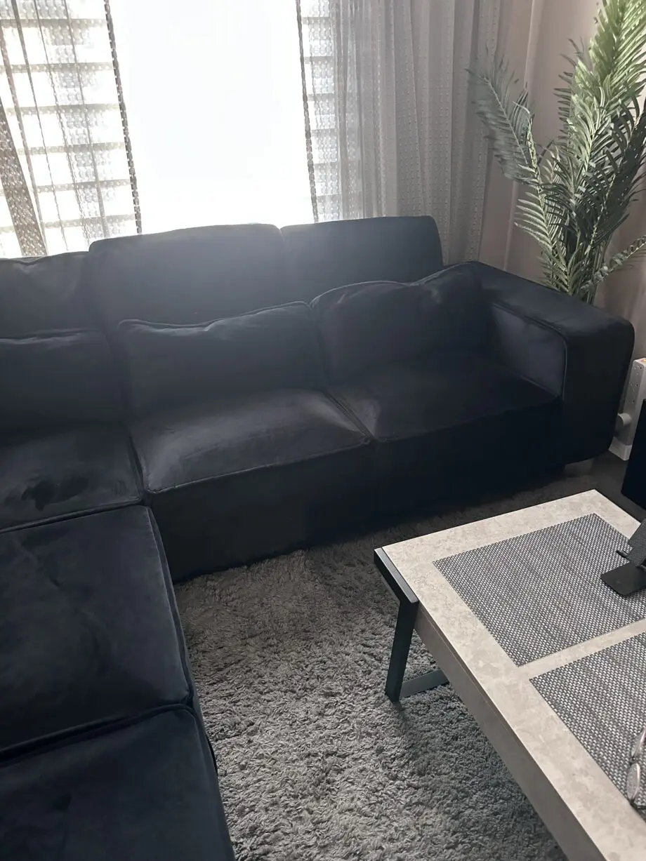 Broadgate Corner Sofa in Black