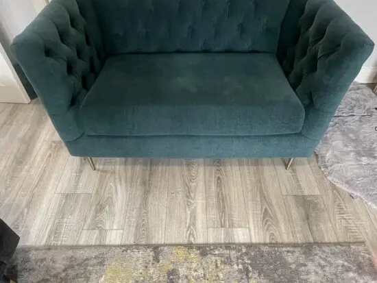 Furniture 123 teal loveseat