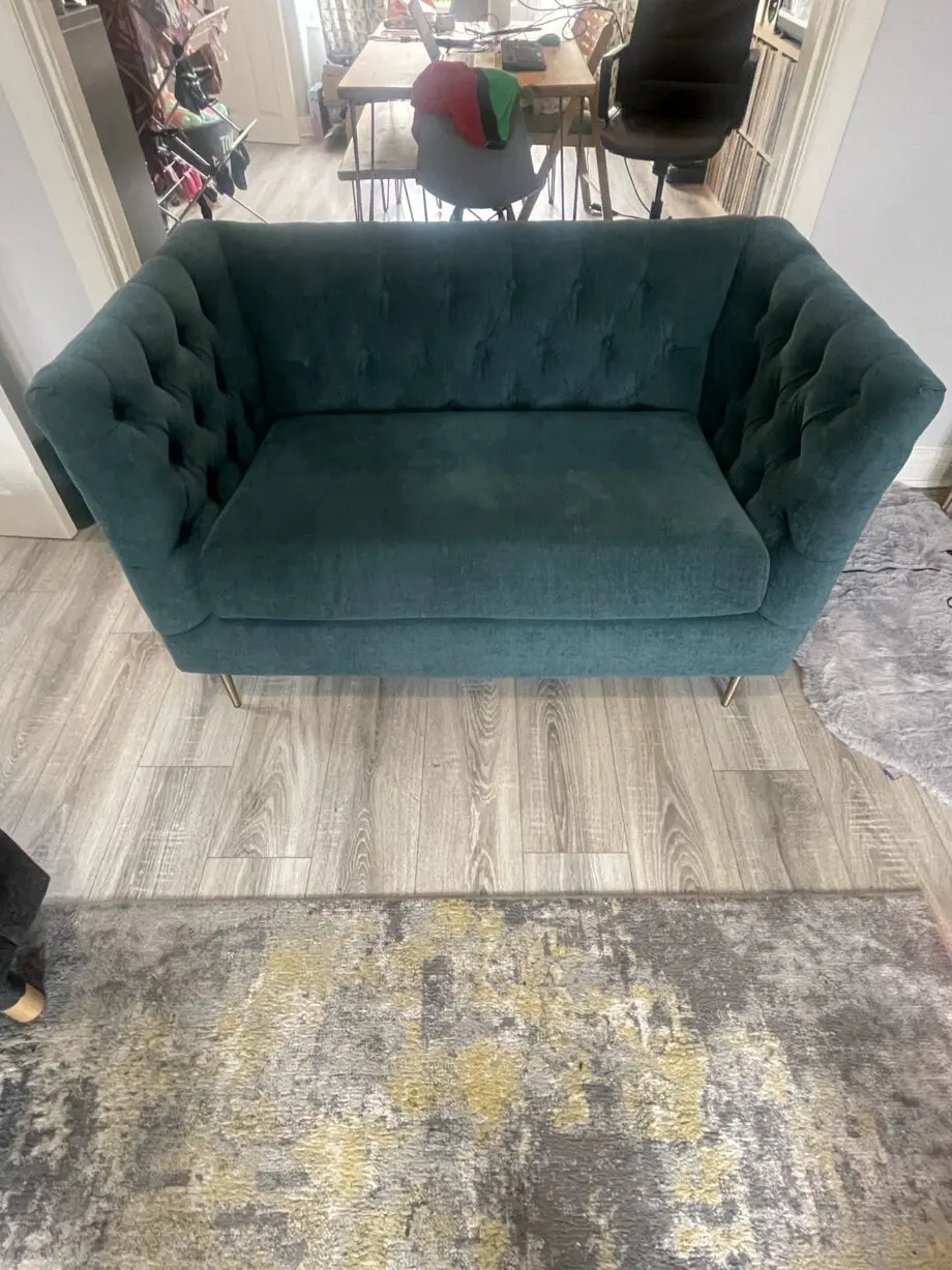 Furniture 123 teal loveseat