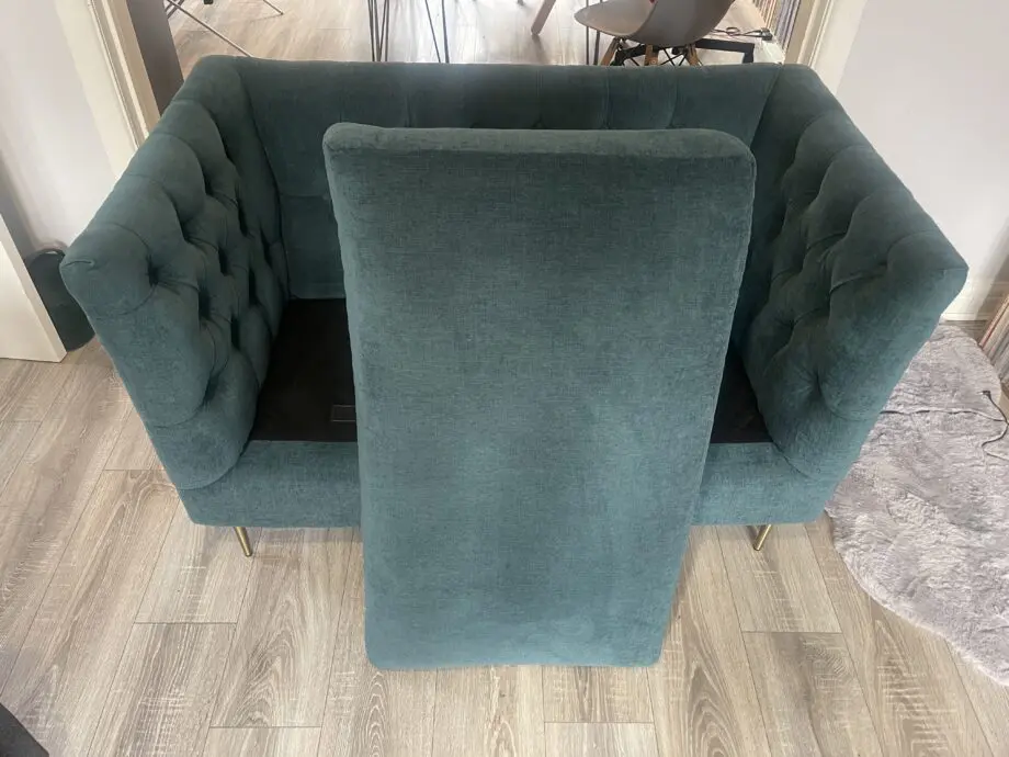Furniture 123 teal loveseat
