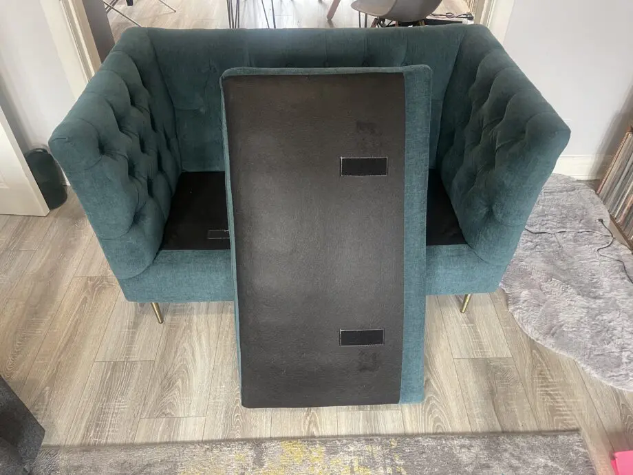 Furniture 123 teal loveseat
