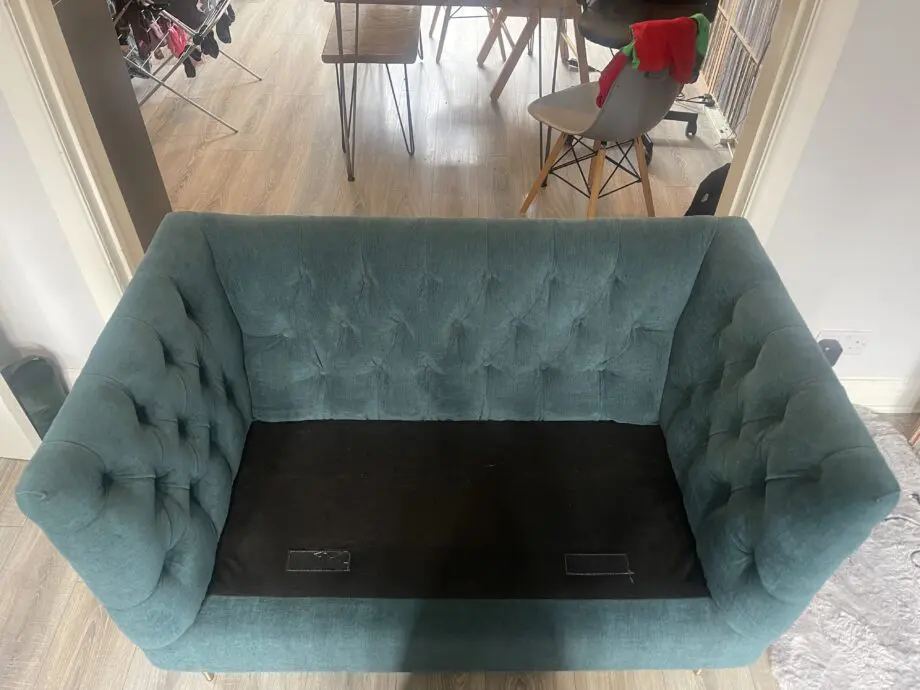 Furniture 123 teal loveseat