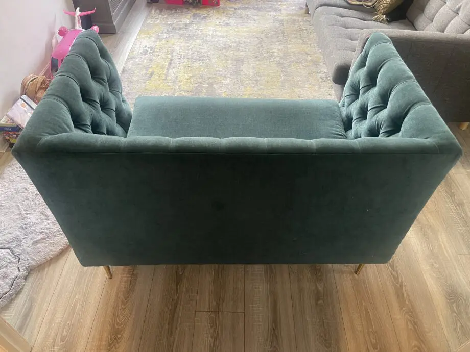 Furniture 123 teal loveseat