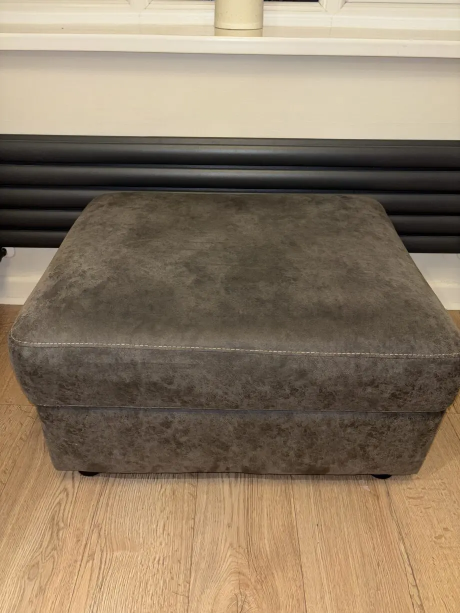 SCS charcoal grey Alexander electric recliner sofa + storage footstool