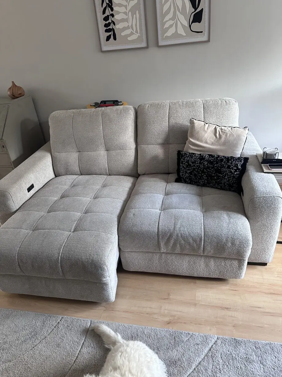 Dfs beige/oatmeal 3 seater slider sofa and armchair set
