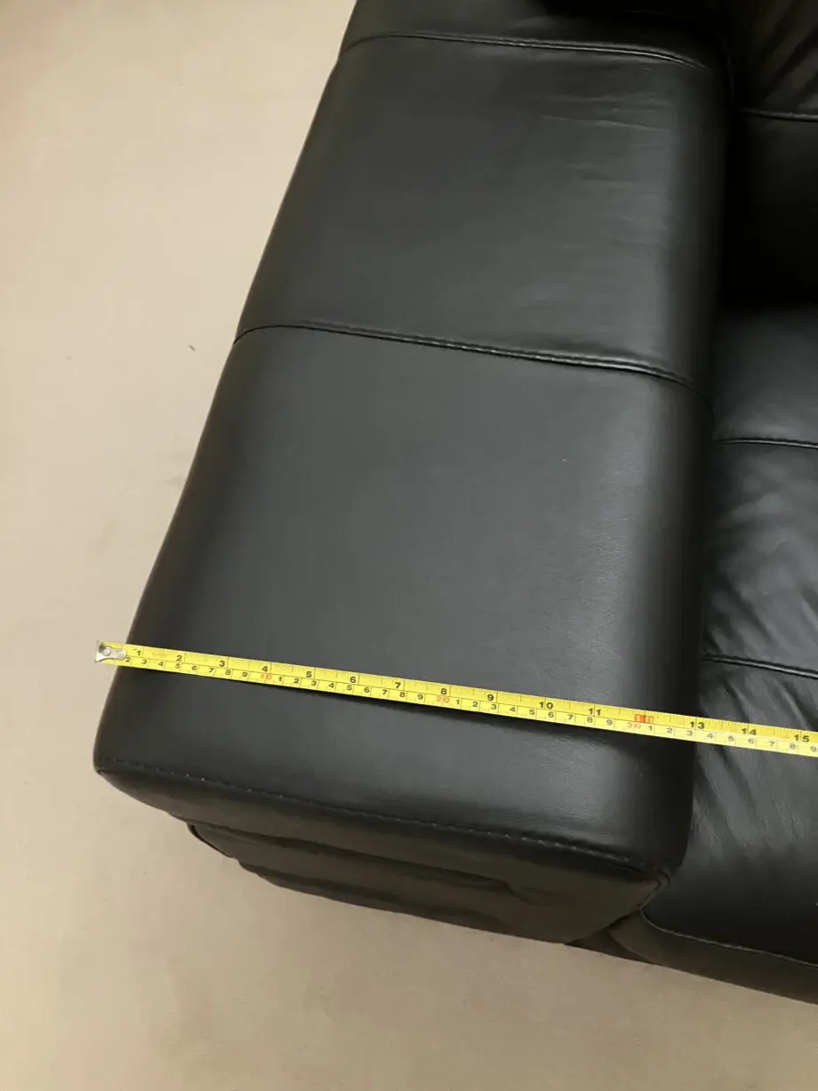 DFS Black leather sofa
