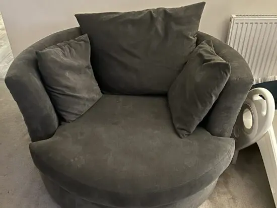 DFS grey Orka swivel chair