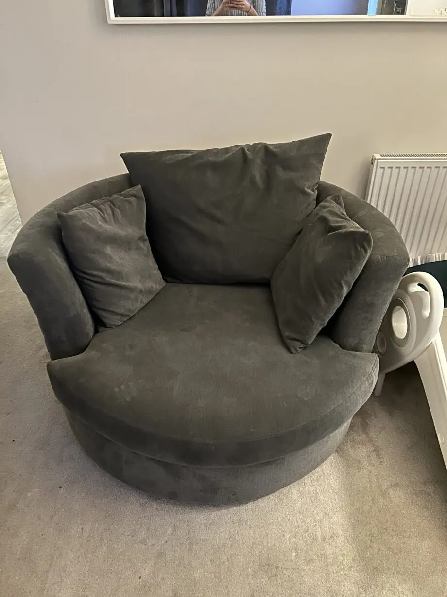 DFS grey Orka swivel chair