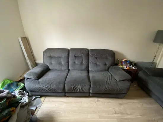 Oakwood Furniture Land Plush Charcoal Electric Recliner Set